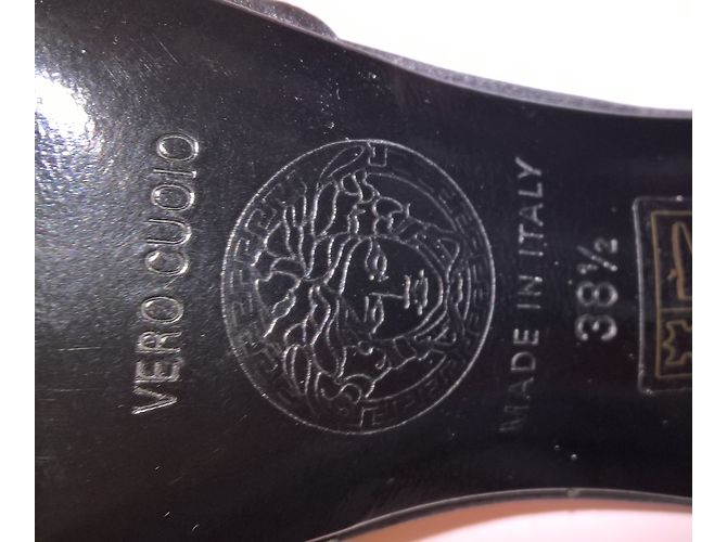 Mules Gianni Versace in raso nero - vista 4