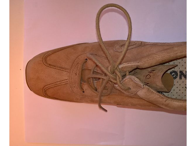 Botines No Name de piel de ciervo beige - vista 2