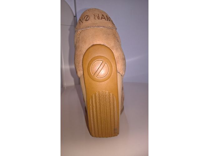 Botines No Name de piel de ciervo beige - vista 4