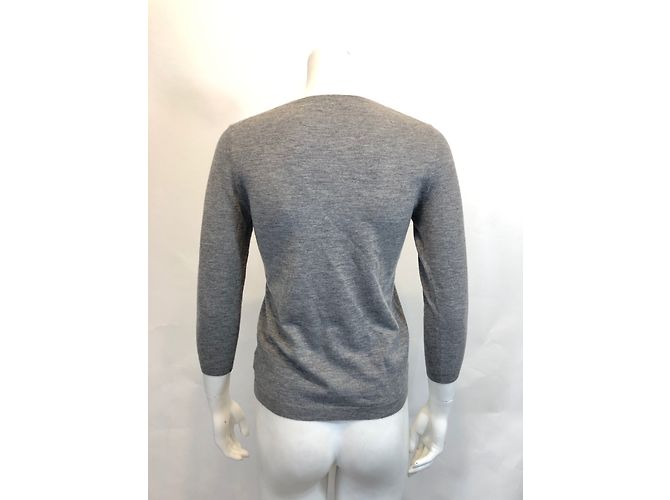 Camiseta Eric Bompard de cashmere gris manga 3/4 S - vista 4