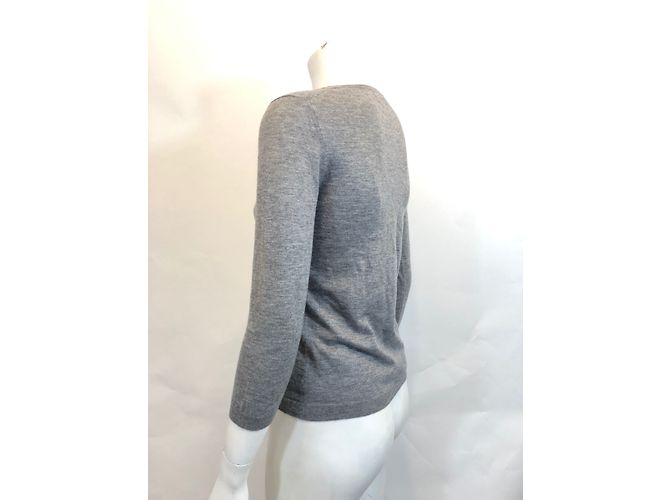 Camiseta Eric Bompard de cashmere gris manga 3/4 S - vista 5