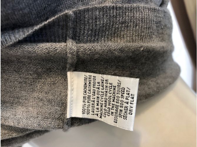 Camiseta Eric Bompard de cashmere gris manga 3/4 S - vista 8