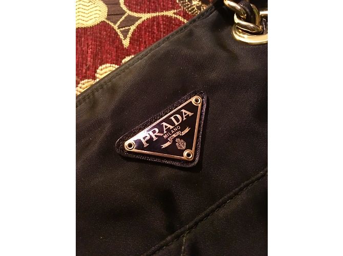Borsa tote Prada in nylon trapuntato nero - vista 2