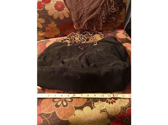 Borsa tote Prada in nylon trapuntato nero - vista 3