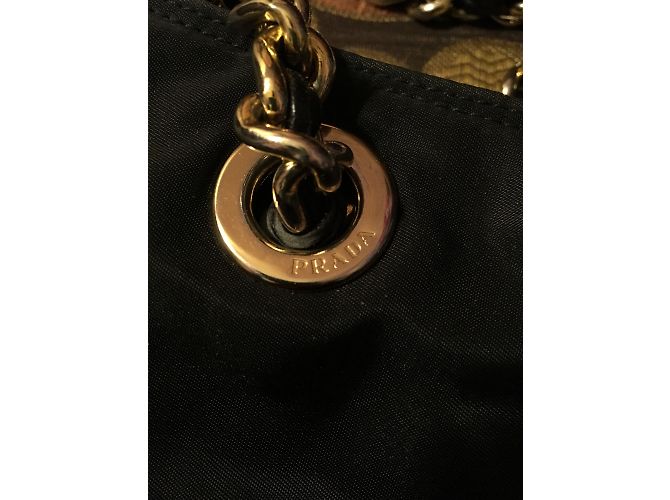 Borsa tote Prada in nylon trapuntato nero - vista 4