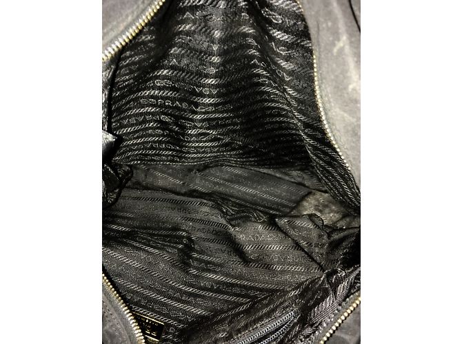 Borsa tote Prada in nylon trapuntato nero - vista 6