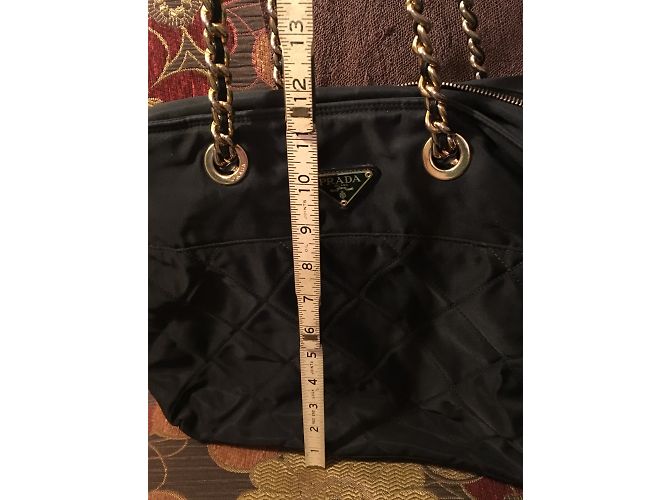 Borsa tote Prada in nylon trapuntato nero - vista 7