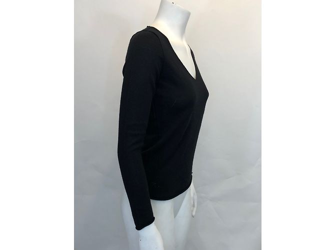 Maglione Zadig & Voltaire Nero in Lana Merino con Ricamo Farfalla XS - vista 3