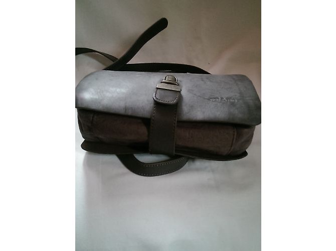 Nat & Nin Borsa in pelle grigio e marrone Grigio antracite Marrone chiaro - vista 10