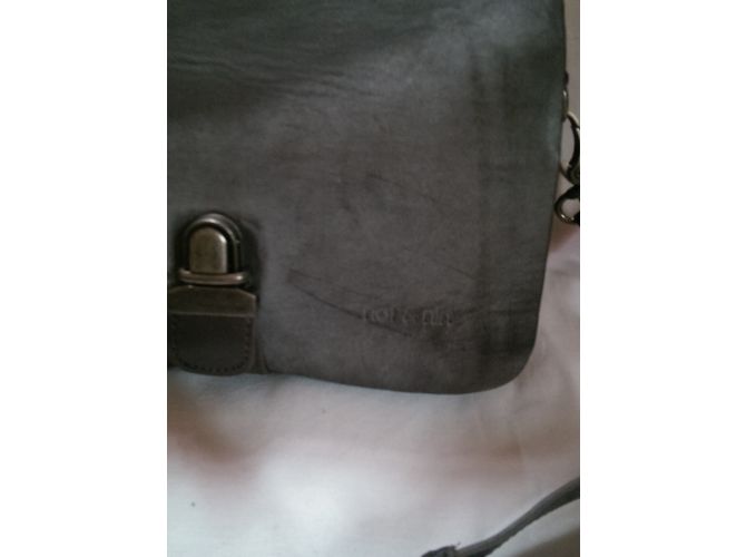 Nat & Nin Borsa in pelle grigio e marrone Grigio antracite Marrone chiaro - vista 12