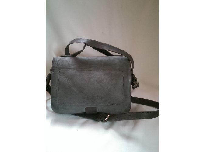Nat & Nin Borsa in pelle grigio e marrone Grigio antracite Marrone chiaro - vista 2