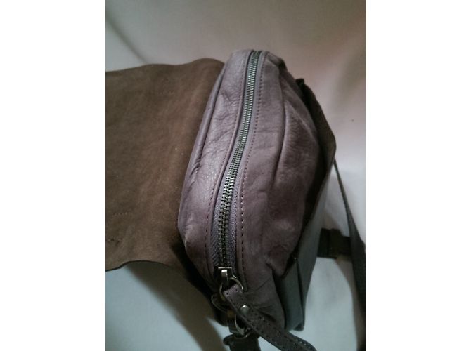 Nat & Nin Borsa in pelle grigio e marrone Grigio antracite Marrone chiaro - vista 5