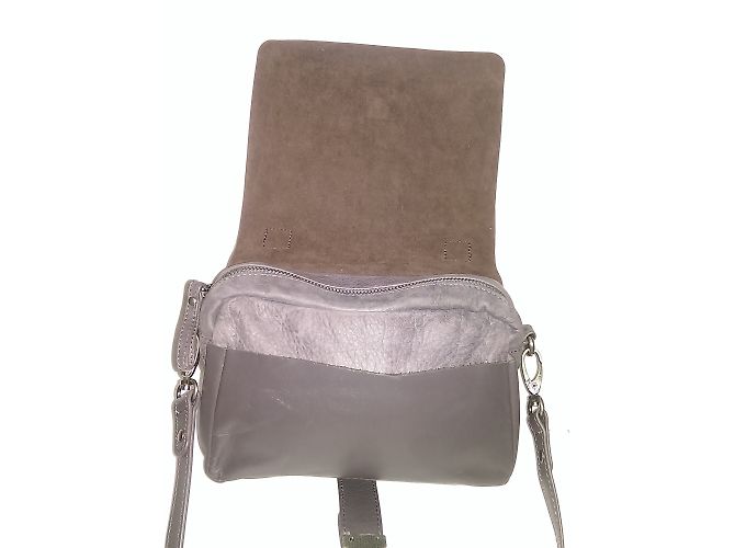 Nat & Nin Borsa in pelle grigio e marrone Grigio antracite Marrone chiaro - vista 7