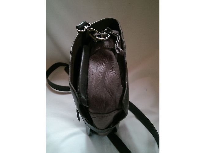 Nat & Nin Borsa in pelle grigio e marrone Grigio antracite Marrone chiaro - vista 8