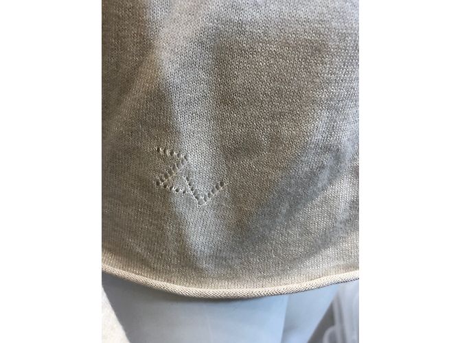 Zadig & Voltaire Pullover V-Ausschnitt cremeweiß Seide Baumwolle XS Roh - Ansicht 7