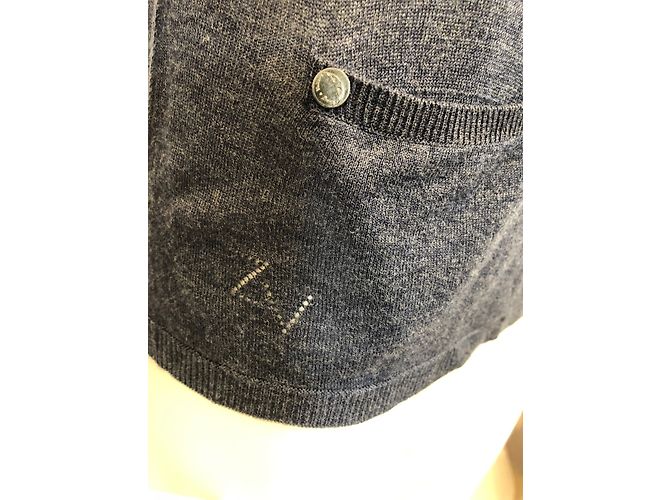 Zadig & Voltaire Pull bleu col V en cachemire et viscose S - vue 5