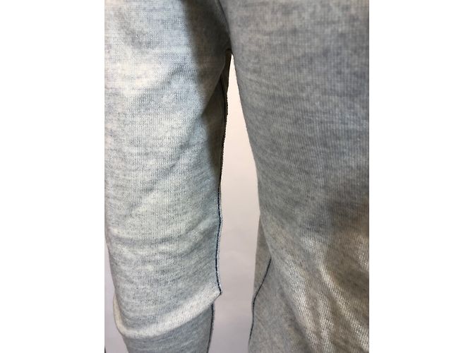 Zadig & Voltaire Merino Woll Pullover V-Ausschnitt Blau Creme Roh - Ansicht 5
