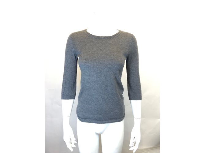 Camiseta Eric Bompard de cachemira gris manga 3/4 Talla S - vista 2