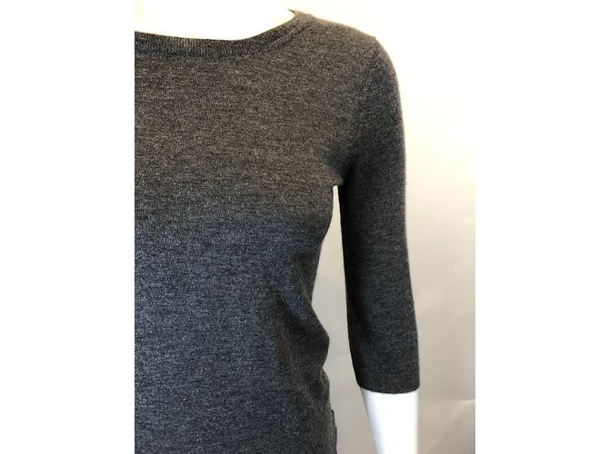 Camiseta Eric Bompard de cachemira gris manga 3/4 Talla S - vista 3