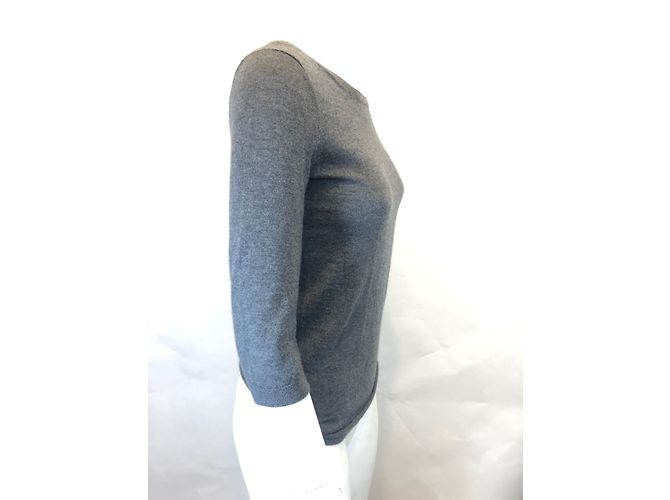 Camiseta Eric Bompard de cachemira gris manga 3/4 Talla S - vista 4