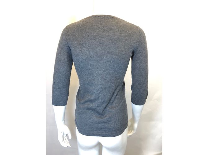 Camiseta Eric Bompard de cachemira gris manga 3/4 Talla S - vista 5