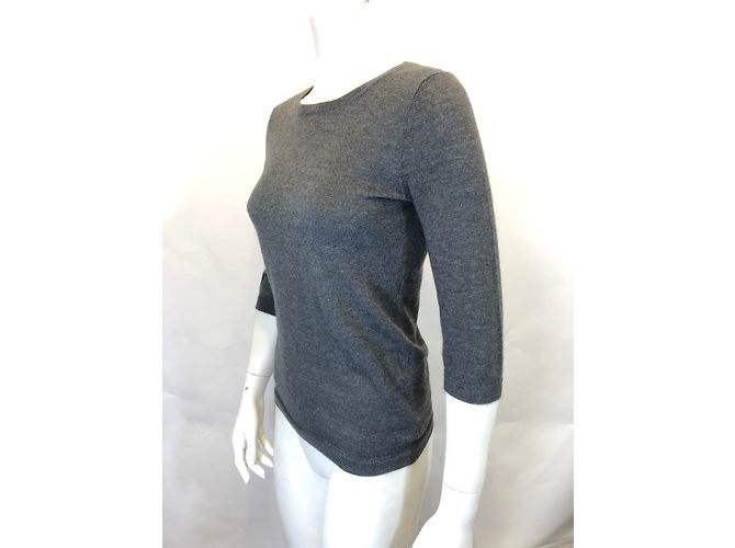 Camiseta Eric Bompard de cachemira gris manga 3/4 Talla S - vista 6