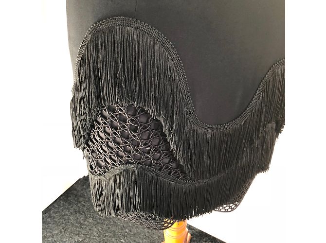 Falda Stella Mc Cartney negra de rayón con encaje macramé Negro - vista 5