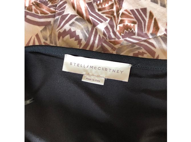 Falda Stella Mc Cartney negra de rayón con encaje macramé Negro - vista 8