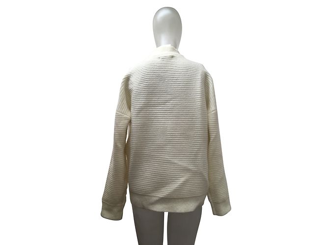 Autre Marque Suéter grueso de lana blanco crema Crudo Blanco roto - vista 2