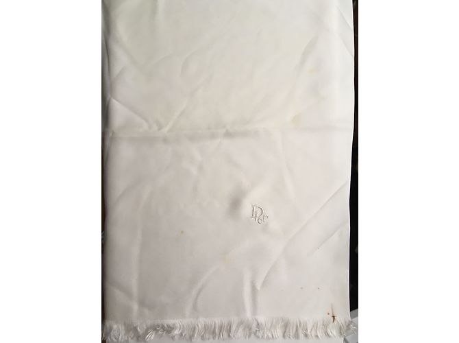 Bufanda Dior de seda blanca crema Blanco Crudo Blanco roto - vista 4