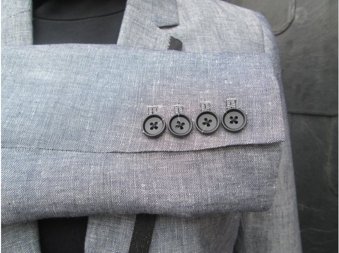 Blazer MKT studio Blu Navy in Lino e Cotone - vista 4