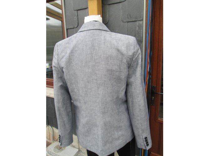 Blazer MKT studio Blu Navy in Lino e Cotone - vista 5