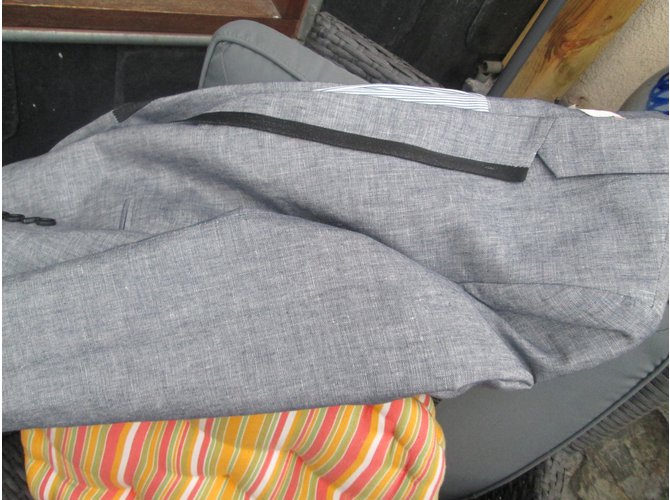 Blazer MKT studio Blu Navy in Lino e Cotone - vista 7