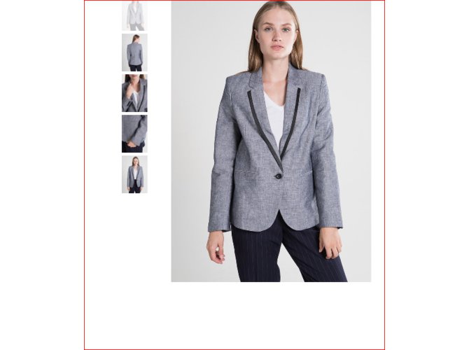 Blazer MKT studio Blu Navy in Lino e Cotone - vista 8
