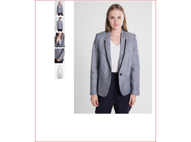 Blazer MKT studio Blu Navy in Lino e Cotone - vista 9
