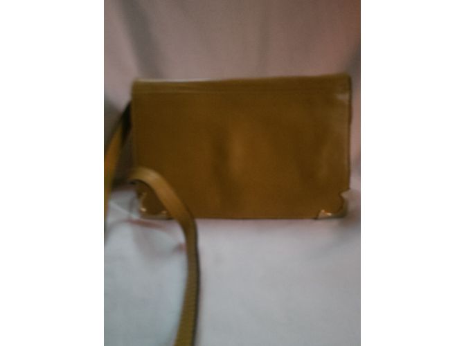 Borsa Massimo Dutti in pelle senape - vista 3