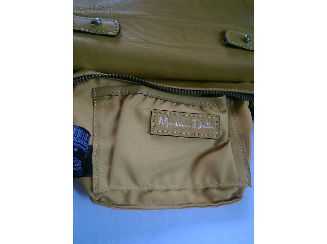 Borsa Massimo Dutti in pelle senape - vista 6
