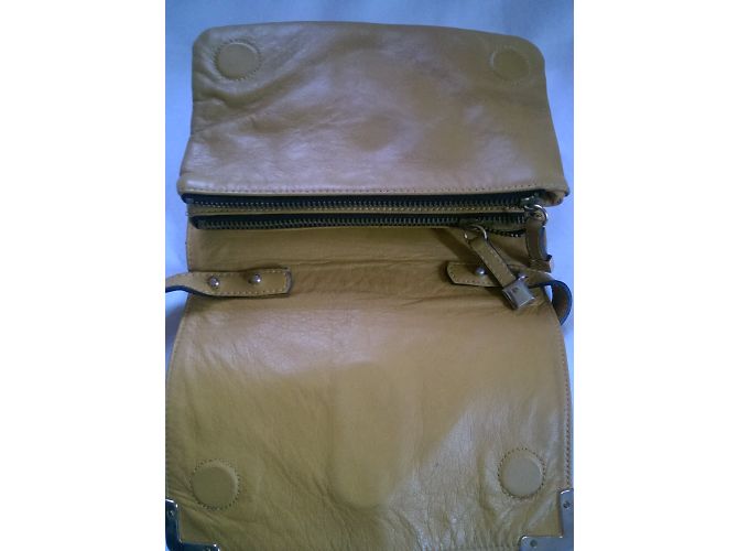 Borsa Massimo Dutti in pelle senape - vista 7