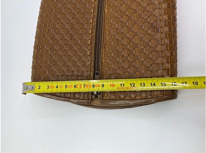 Stuart Weitzman Caramel Woven Leather Knee High Boots - view 11