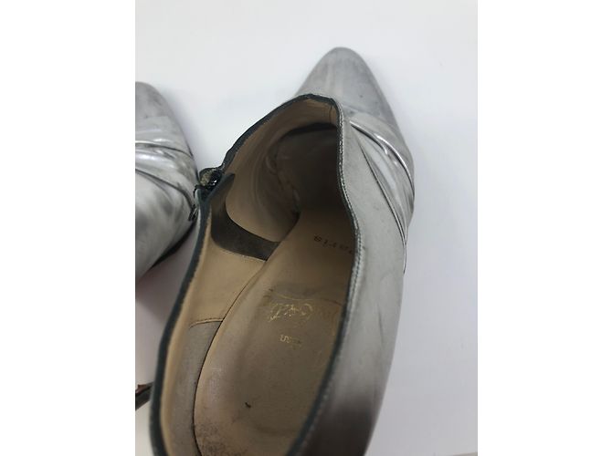 Stivaletti Christian Louboutin Argento Pelle 38FR - vista 12