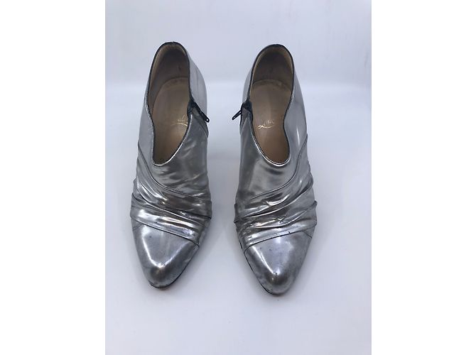 Stivaletti Christian Louboutin Argento Pelle 38FR - vista 2