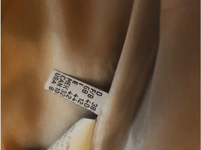 Autre Marque Chaqueta de algodón beige con costuras negras - vista 7