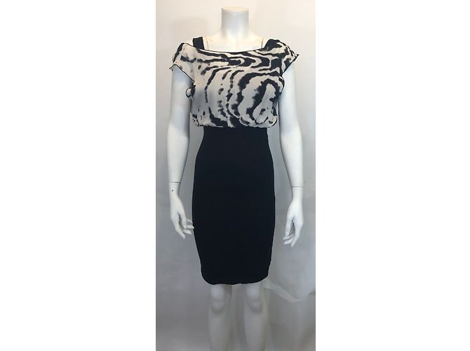 Vestito Alice + Olivia in seta nylon e rayon nero XS - vista 2