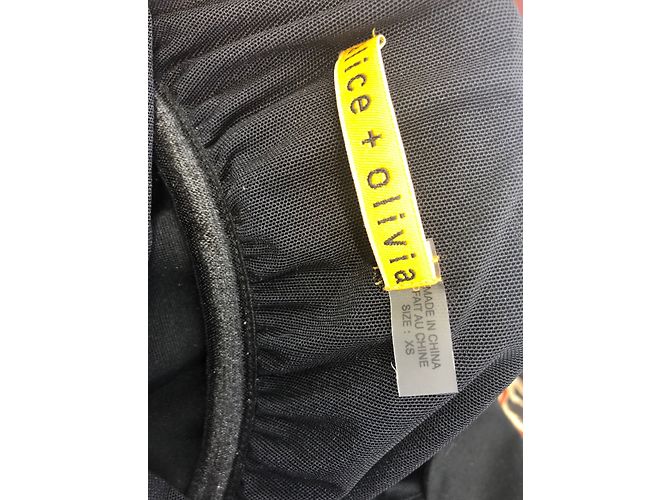 Vestito Alice + Olivia in seta nylon e rayon nero XS - vista 6