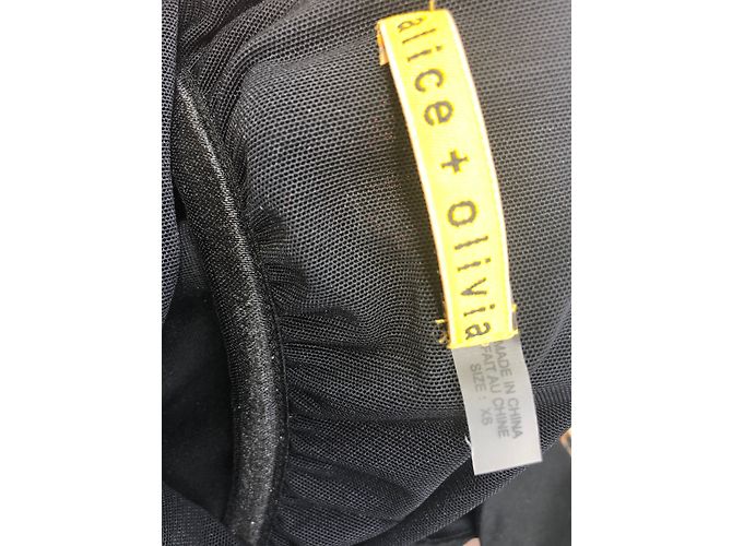 Vestito Alice + Olivia in seta nylon e rayon nero XS - vista 7
