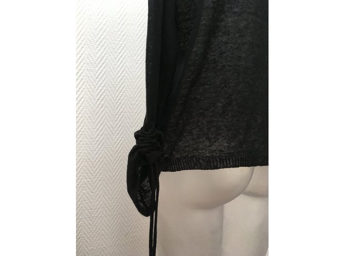 Autre Marque Suéter de lino negro - vista 6