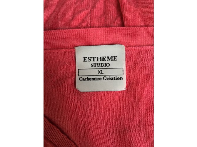 Autre Marque Rosa Pullover aus Bambus und Kaschmir L Pink - Ansicht 2