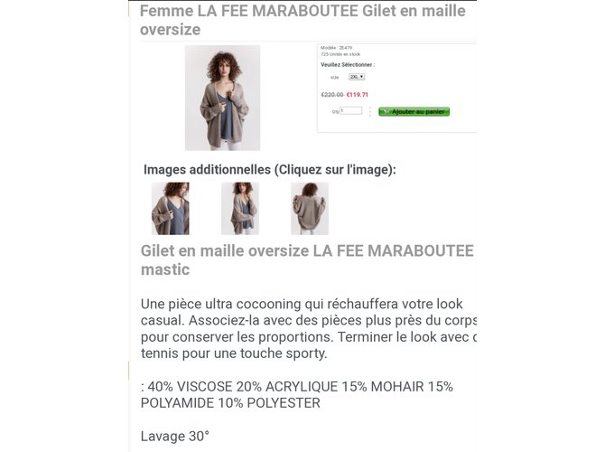 La Fée Maraboutée Oversize Weste Lavendel - Ansicht 4