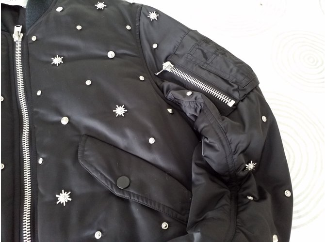 Chaqueta bomber acolchada negra Sandro Negro - vista 3