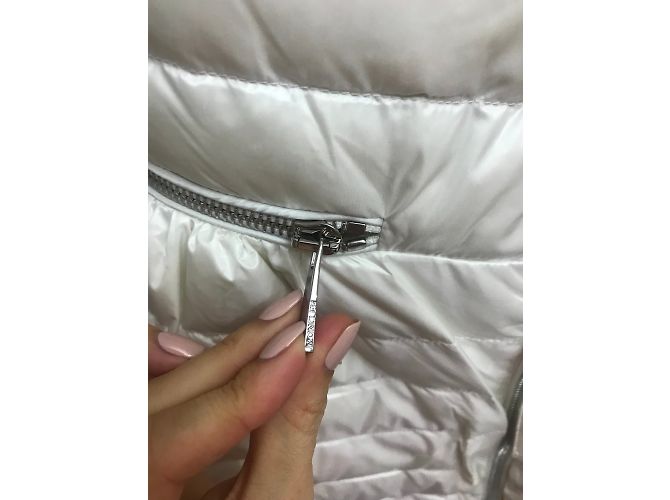 Giacca Moncler Bianca Perla XS Bianco - vista 4